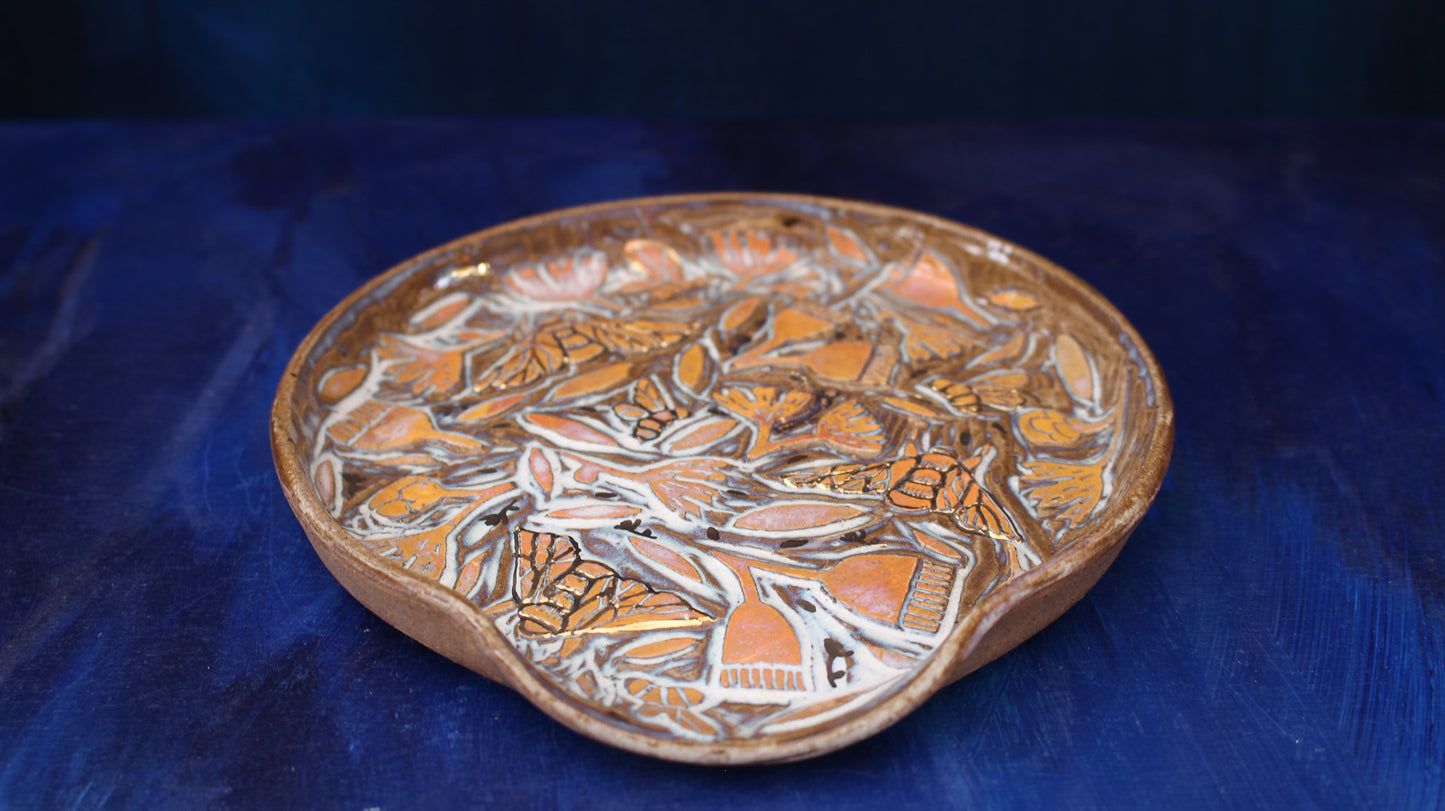 Golden Honey Bee Spoon Rest #1