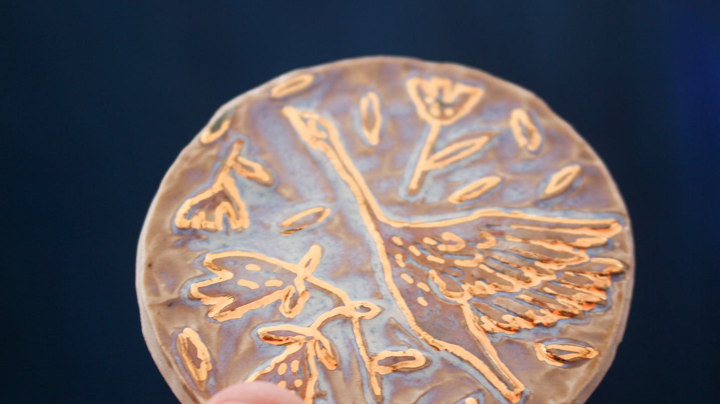 Medium Golden Goose Carved Magnet