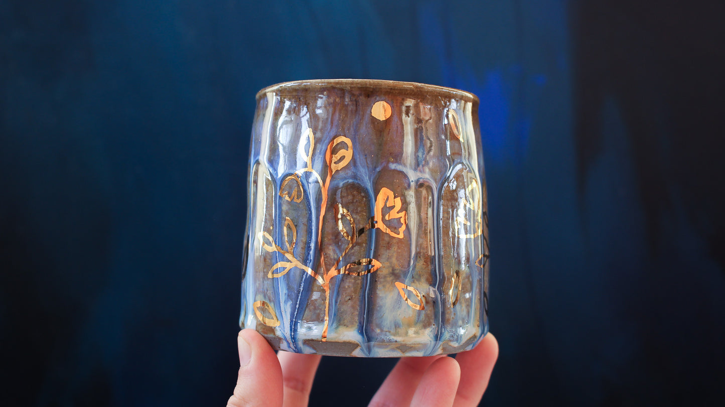13oz Golden Drip Blossom Mug