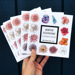 ~ Birth Flower Coloring Book ~